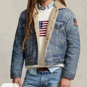 Ralph Lauren Men’s Fleece-Lined Denim Trucker Jacket